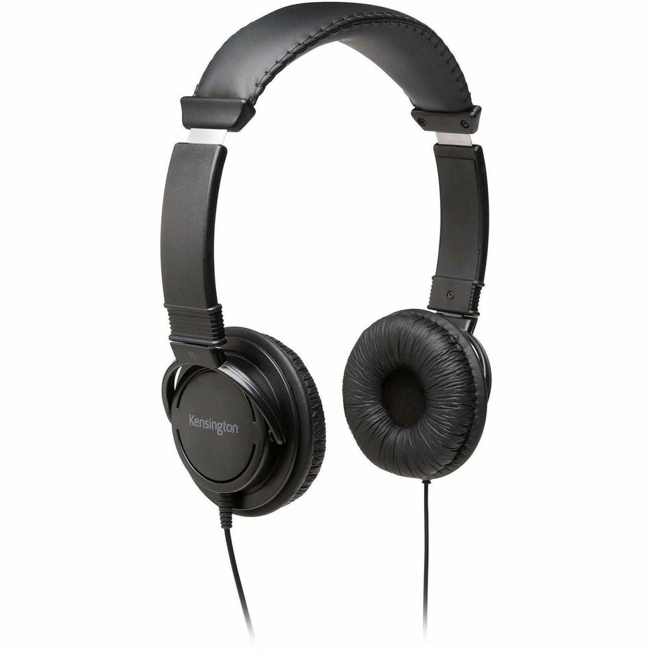 Kensington Hi-Fi Headphones - Stereo - Mini-phone (3.5mm) - Wired - Over-the-head - Binaural - Circumaural - 6 ft Cable - Black - 1 Each