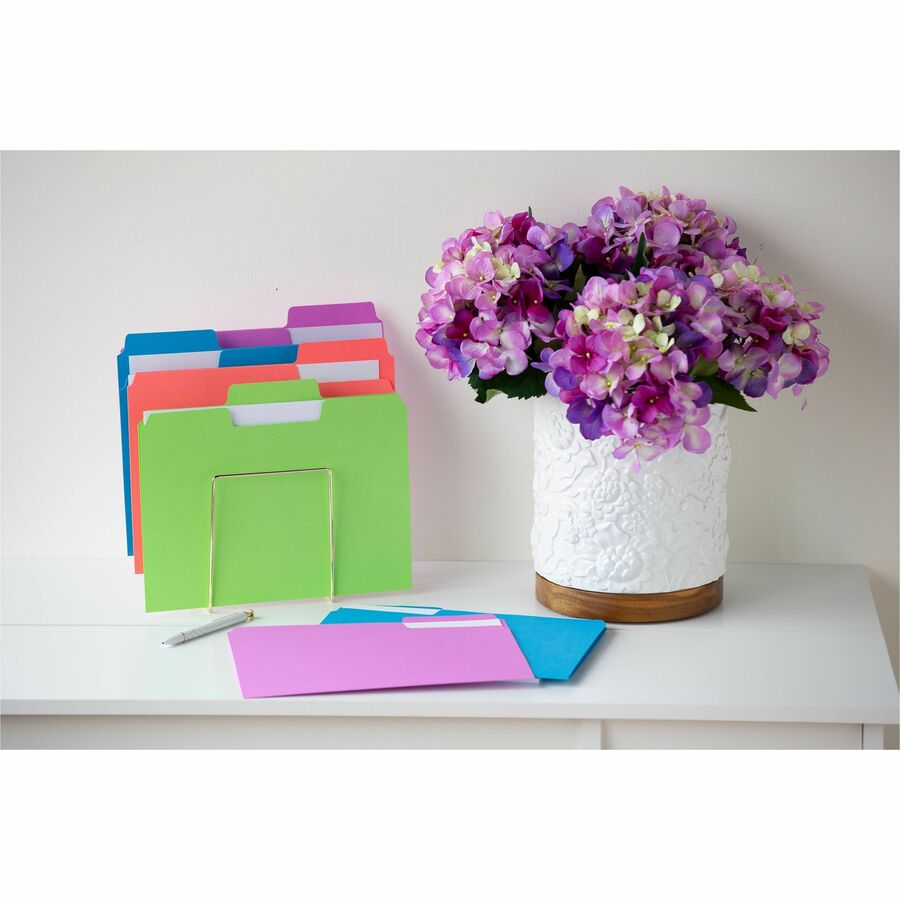 Smead SuperTab 1/3 Tab Cut Letter Recycled Top Tab File Folder - Alternate-Image3