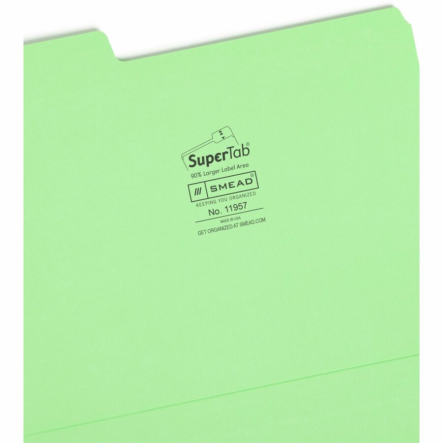 Smead SuperTab 1/3 Tab Cut Letter Recycled Top Tab File Folder - Alternate-Image8