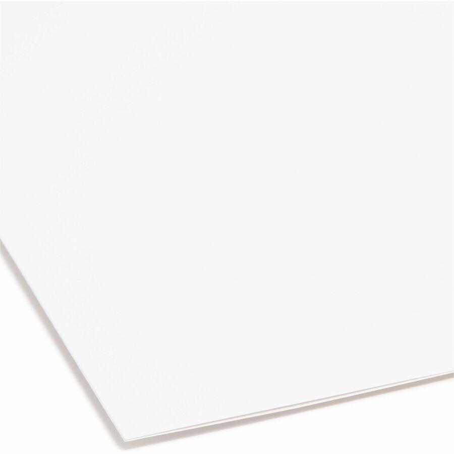 Smead 1/3 Tab Cut Letter Recycled Fastener Folder - 8 1/2" x 11" - 3/4" Expansion - 2 x Prong K Style Fastener(s) - 2" Fastener Capacity - Assorted Tab Position - 11 pt. - White - 10% Recycled - 50 / Box