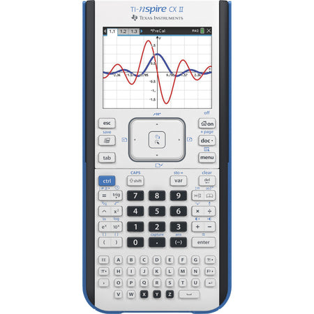 Texas Instruments Nspire CX II Graphing Calculator - Rechargeable - Battery Powered - 2" Height x 7.3" Width x 11.8" Length - Gray - 1 Each