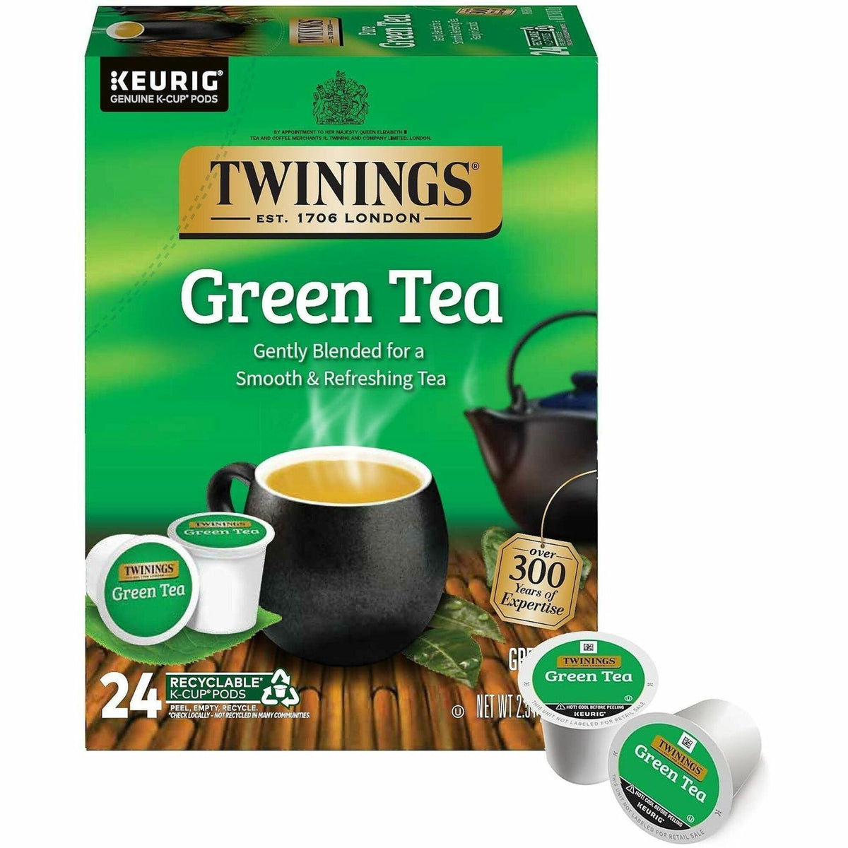 Twinings of London Tea Green Tea K-Cup - Green Tea - 24 / Box