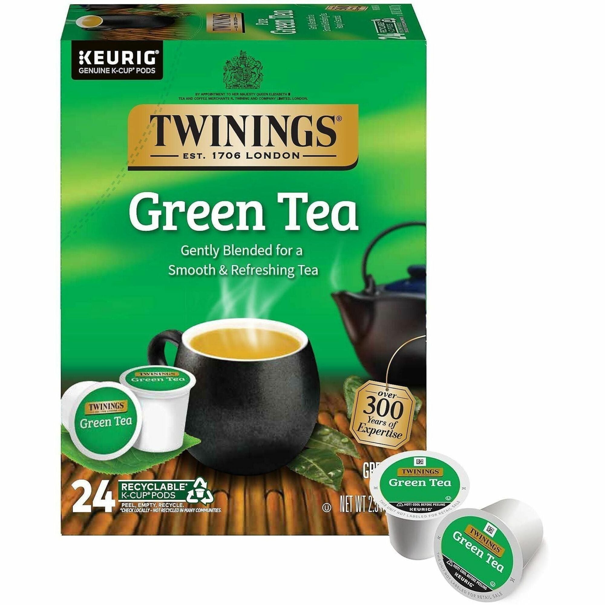Twinings of London Tea Green Tea K-Cup - Green Tea - 24 / Box