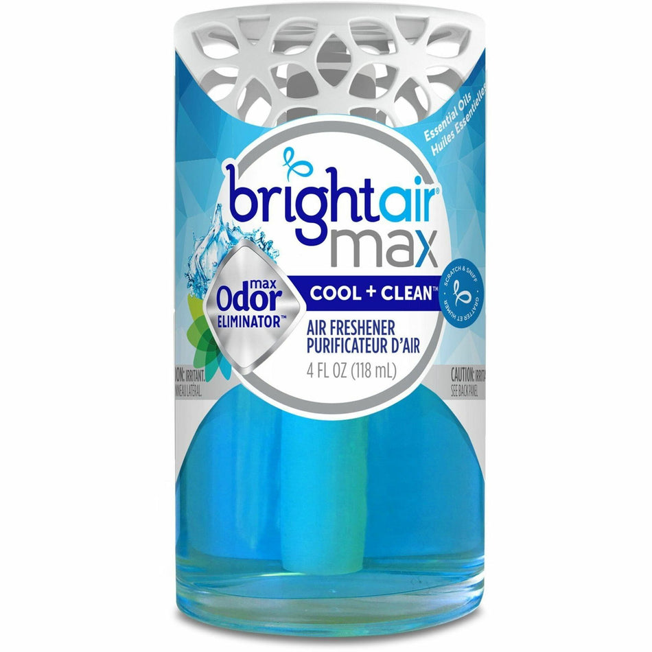 Bright Air Max Odor Eliminator - Gel - 4 fl oz (0.1 quart) - Cool + Clean - Phthalate-free, BHT Free, Odor Neutralizer, Paraben-free, Formaldehyde-free, NPE-free, Triclosan-free - 1 Each
