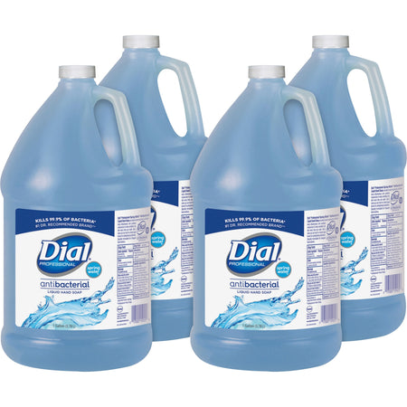 Dial Spring Water Scent Liquid Hand Soap - Spring Water Scent - 1 gal - Kill Germs - Hand - Moisturizing - Blue - 4 / Carton