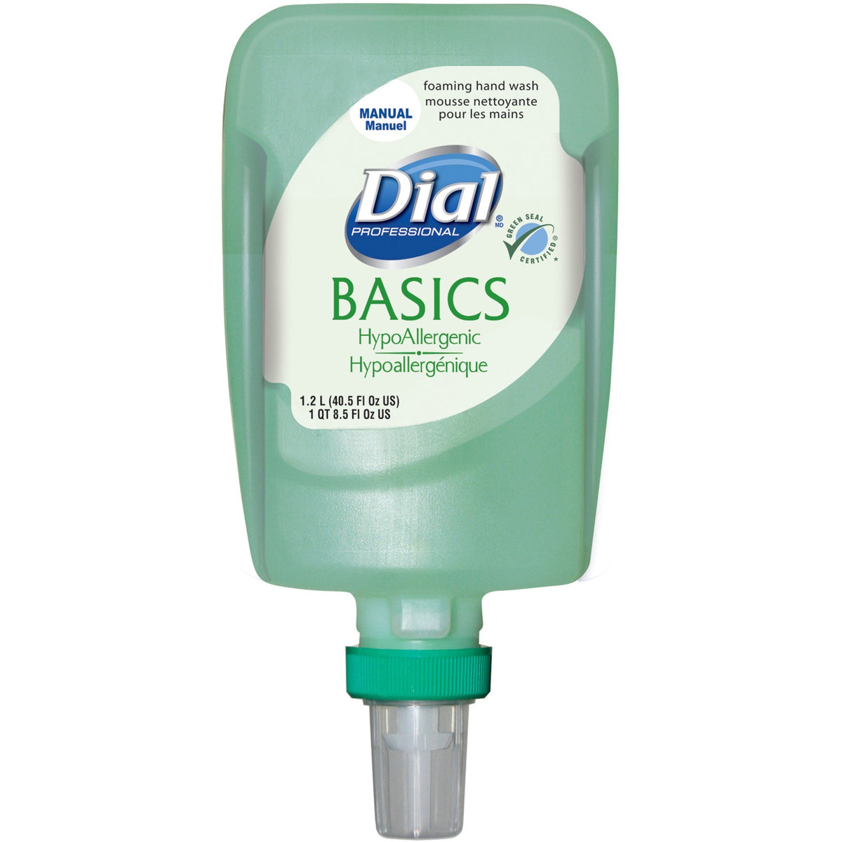 Dial FIT Basics Foam Hand Wash: Moisturizing Green Formula 1.27 Quart - Skin Care Dispensers & Refills