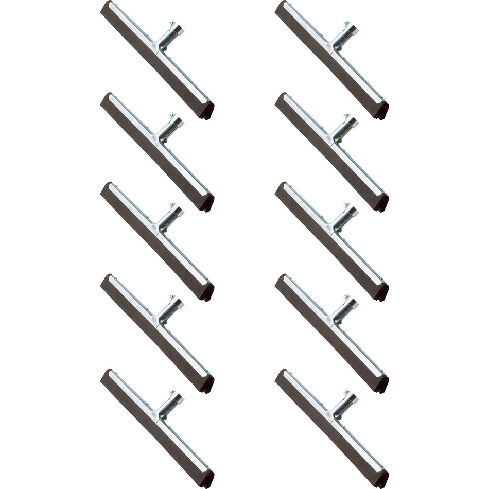 Ettore Wipe 'n Dry Floor Squeegee - 22" Rubber Blade - 1.3" Height x 22" Width x 4" Length - Durable, Rust Resistant, Long Lasting - Steel Gray - 10 / Carton