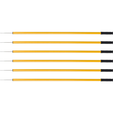 Ettore Trash Picker - 44" Reach - Lightweight, Ergonomic Handle, Safety Guard, Extended Tip - Steel - Gold - 6 / Carton