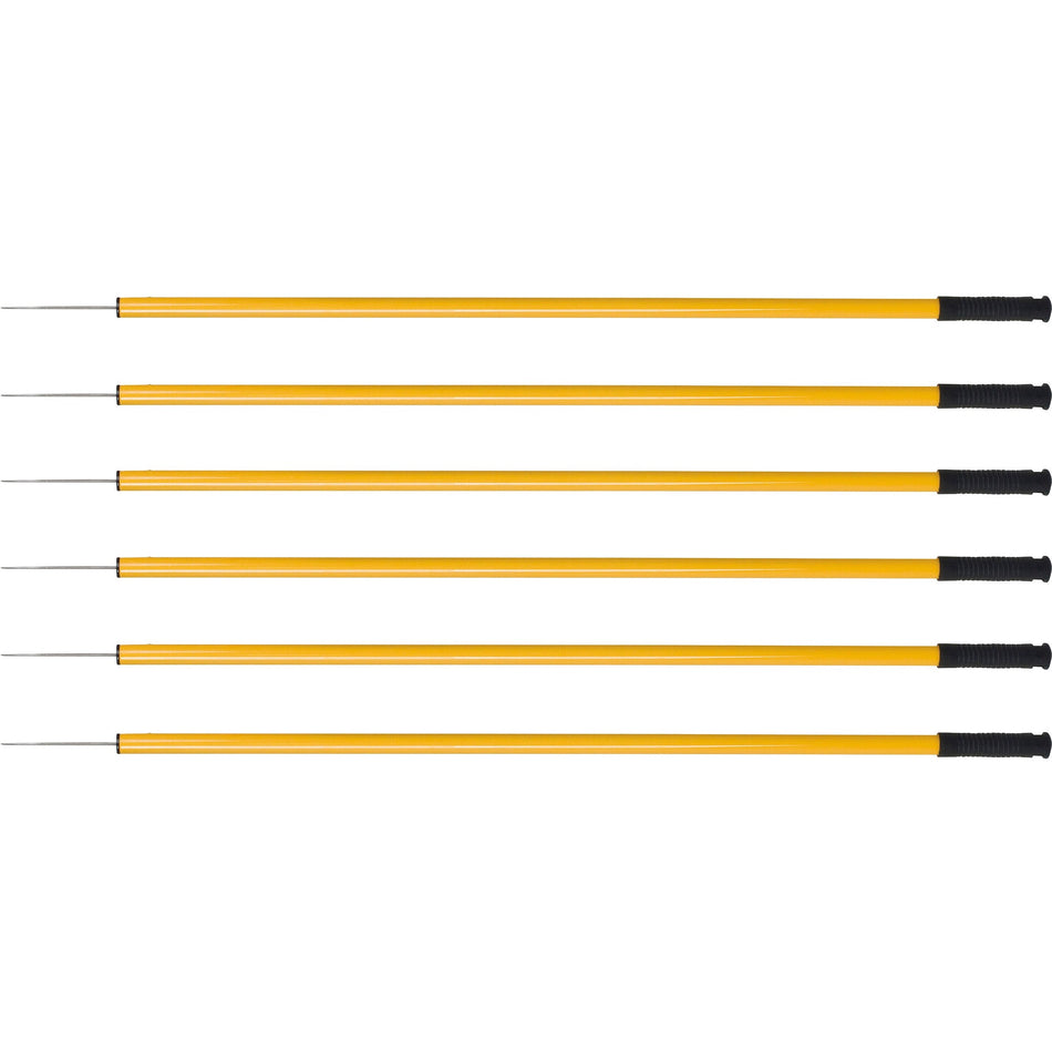 Ettore Trash Picker - 44" Reach - Lightweight, Ergonomic Handle, Safety Guard, Extended Tip - Steel - Gold - 6 / Carton