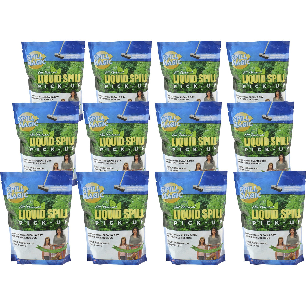 Spill Magic All-Purpose Spill Clean Up - 12 / Carton - Blue