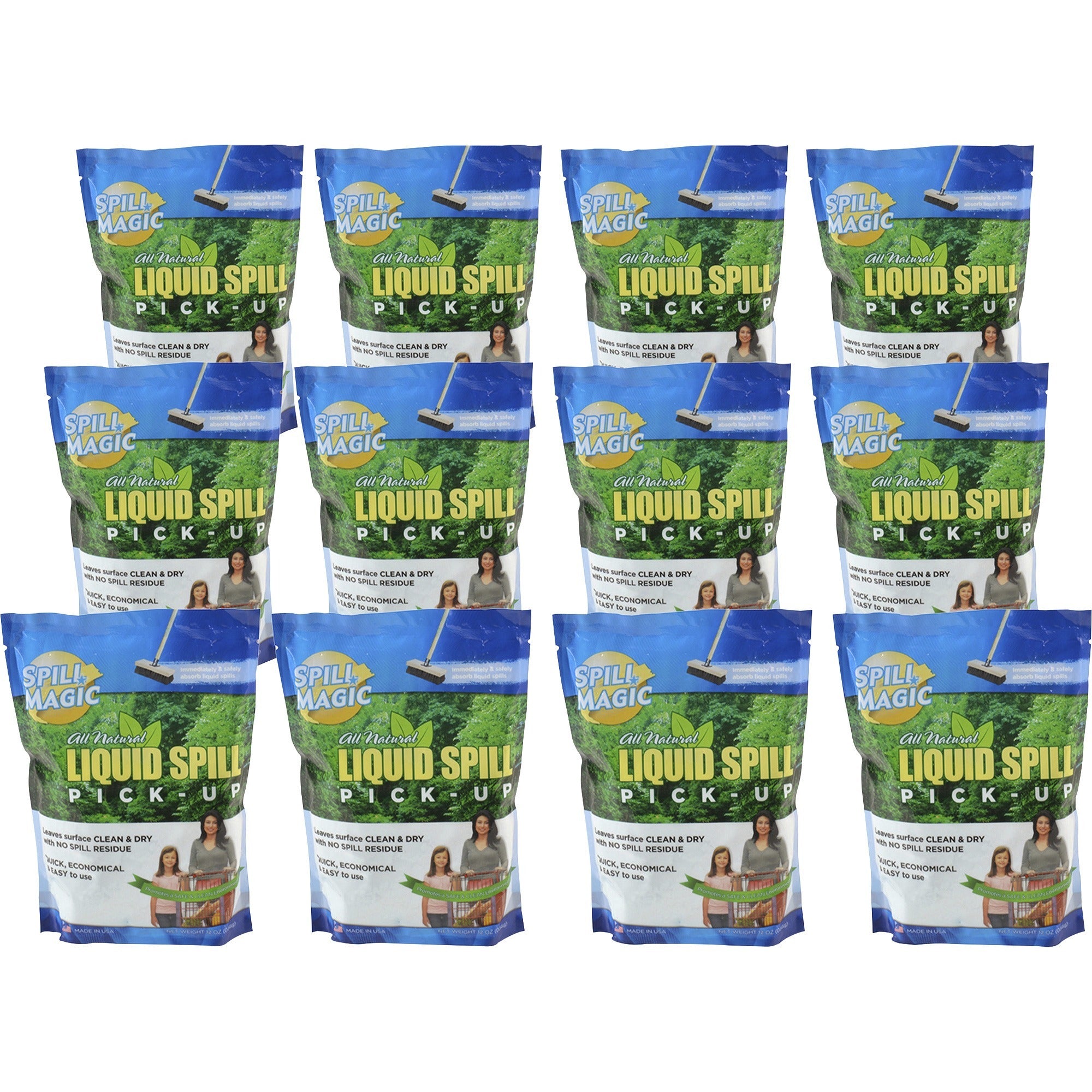 Spill Magic All-Purpose Spill Clean Up - 12 / Carton - Blue