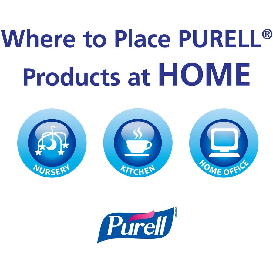 PURELL® Hand Sanitizer Gel - Fragrance-free Scent - 12 fl oz - Pump Bottle Dispenser - Kill Germs - Clear - 12 / Carton