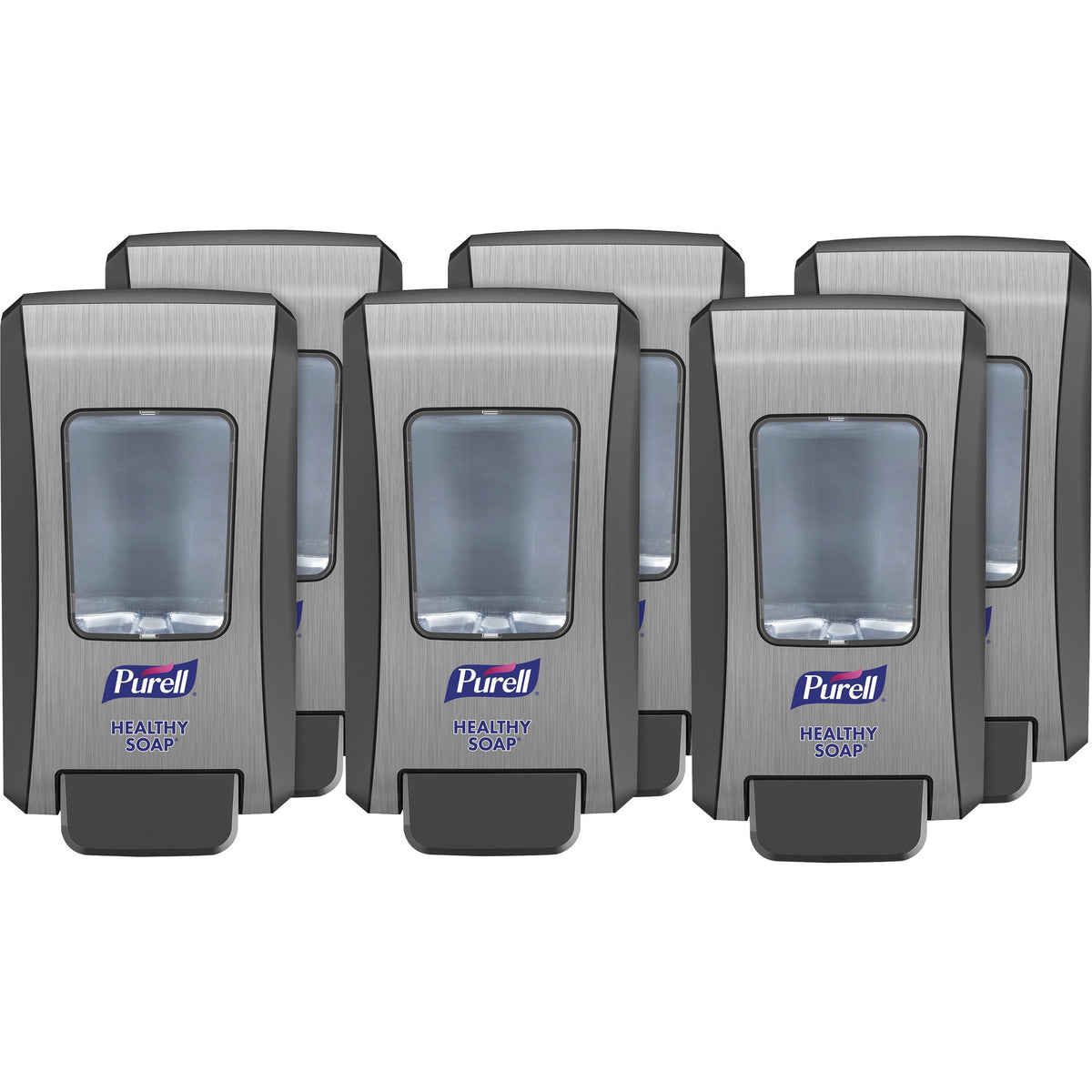 PURELL FMX-20 Foam Soap Dispenser - Manual - 2.11 quart Capacity - Site Window, Locking Mechanism, Durable, Wall Mountable, Rugged - Graphite - 6 / Carton
