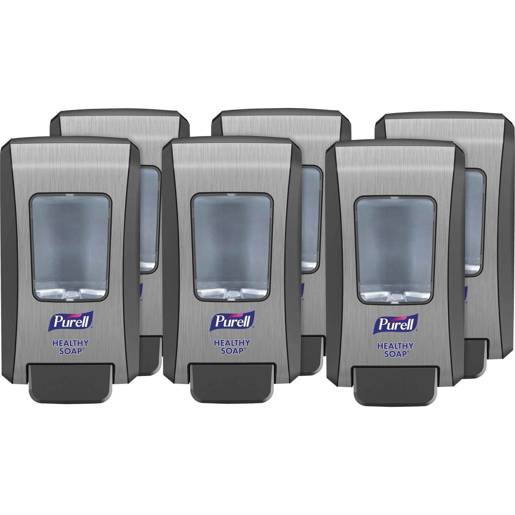 PURELL FMX-20 Foam Soap Dispenser - Manual - 2.11 quart Capacity - Site Window, Locking Mechanism, Durable, Wall Mountable, Rugged - Graphite - 6 / Carton
