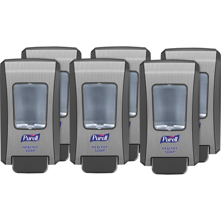 PURELL FMX-20 Foam Soap Dispenser - Manual - 2.11 quart Capacity - Site Window, Locking Mechanism, Durable, Wall Mountable, Rugged - Graphite - 6 / Carton