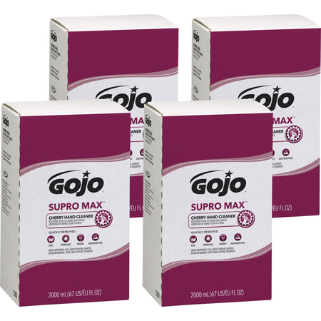 Gojo® Supro Max Hand Cleaner - Cherry Scent - 2.11 quart - Adhesive Remover, Soil Remover - Hand - Tan - 4 / Carton