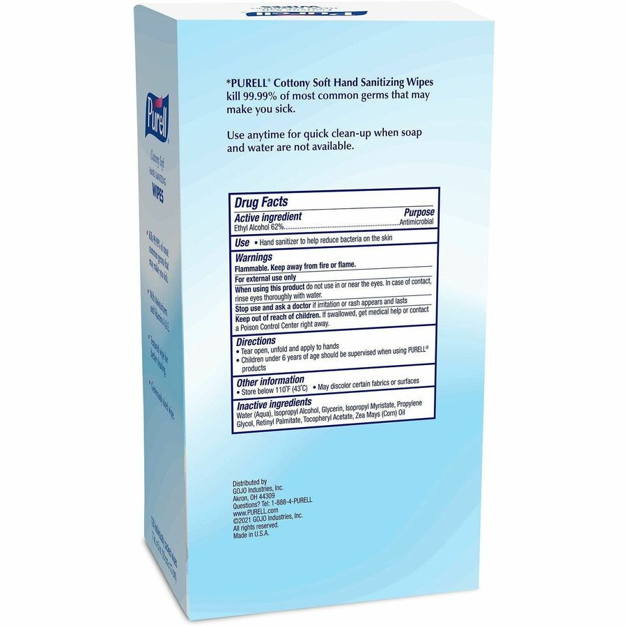 PURELL&reg; Cottony Soft Sanitizing Wipes - Left