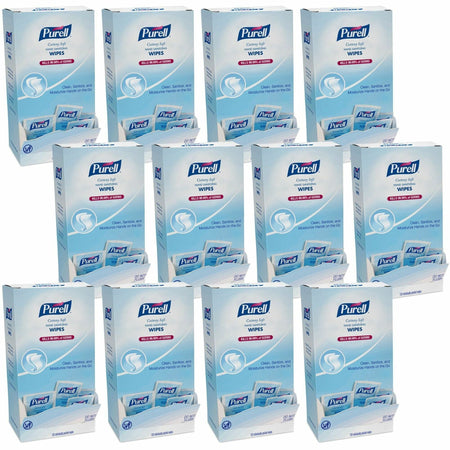 PURELL® Cottony Soft Sanitizing Wipes - 5" Width x 7" Length - White - 120/Box - 12 / Carton