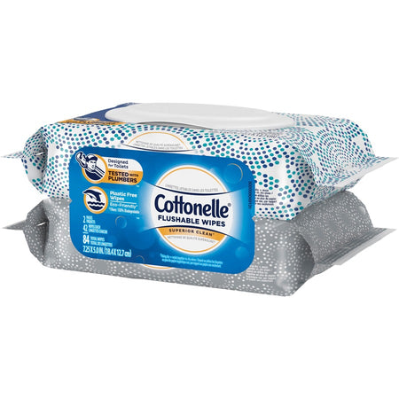 Cottonelle Flushable Wet Wipes - Left
