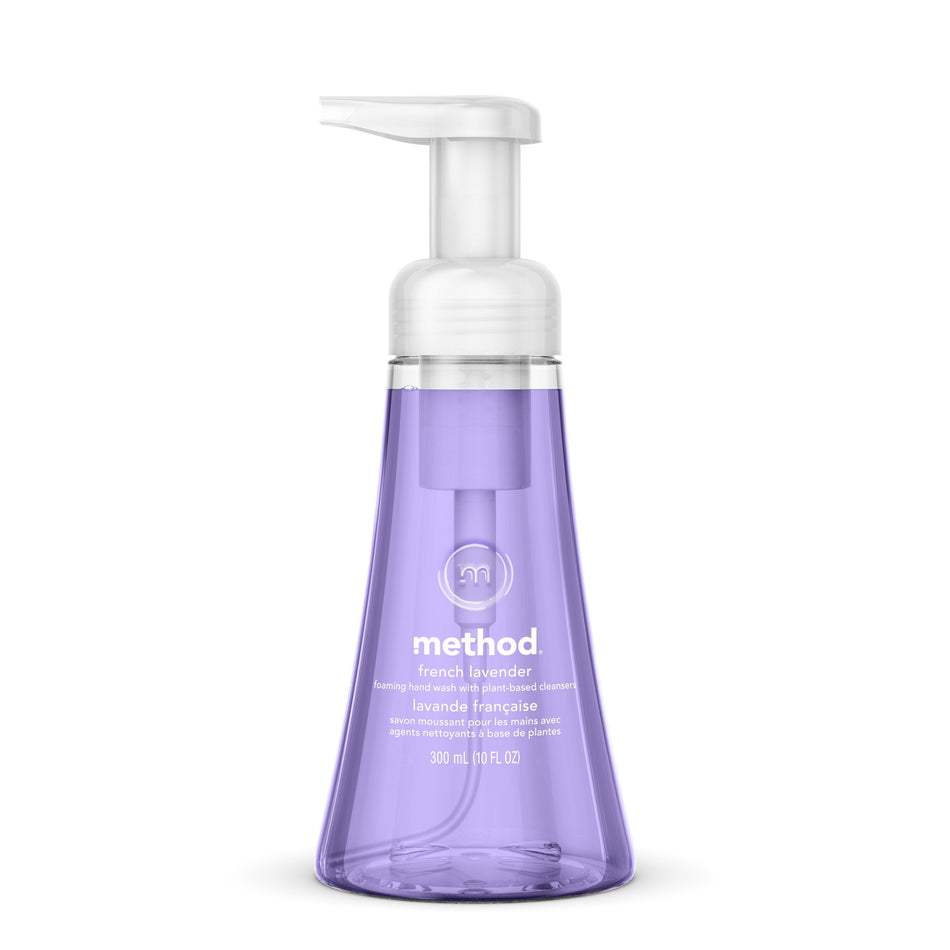 Method Foaming Hand Soap - French Lavender Scent - 10 fl oz - Pump Bottle Dispenser - Dirt Remover - Hand - Lavender - Paraben-free, Phthalate-free, Triclosan-free - 6 / Carton