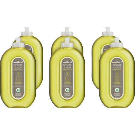 Method Squirt + Mop Hard Floor Cleaner - Ready-To-Use - 25 fl oz (0.8 quart) - Lemon Ginger Scent - Non-toxic, Deodorize, Triclosan-free, No-wax - Lemon - 6 / Carton