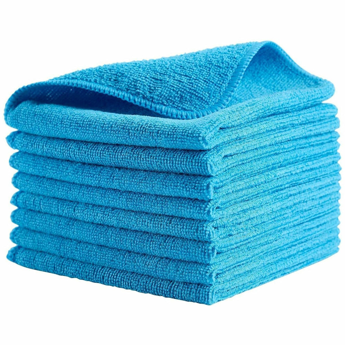 Rubbermaid Commercial Microfiber Light-Duty Cleaning Cloths - For Commercial - 16" Length x 16" Width - Recommended For: Germs Remover, Microbe Remover - Bleach-safe, Washable, Durable, Chemical Resistant, Reusable - Blue - 24/Bag - 12 / Carton