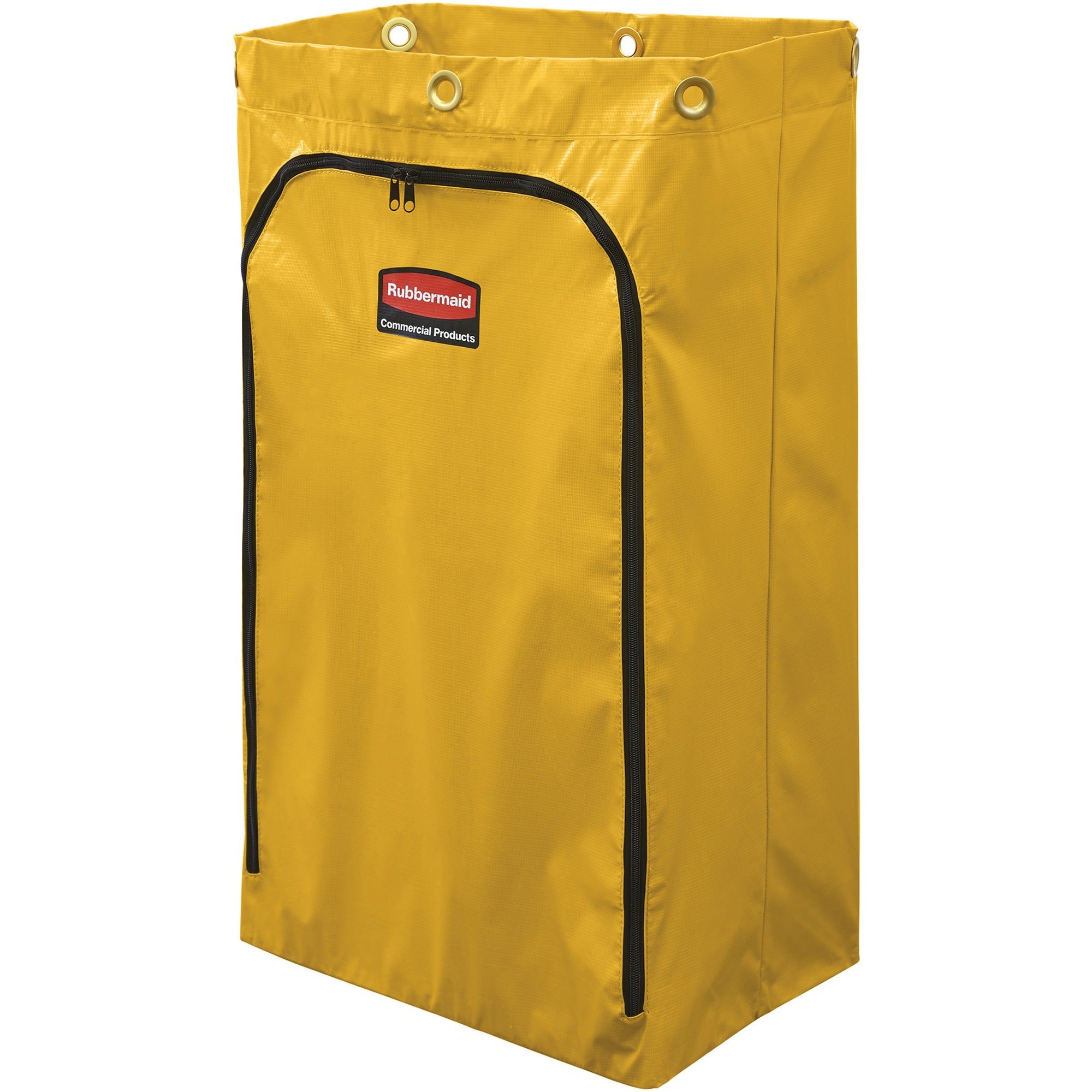 Rubbermaid Commercial 6173 Cleaning Cart 24-Gallon Replacement Bags - 24 gal Capacity - 9.10" Length x 6.50" Width - Zipper Closure - Yellow - Vinyl - Janitorial Cart - 4 / Carton