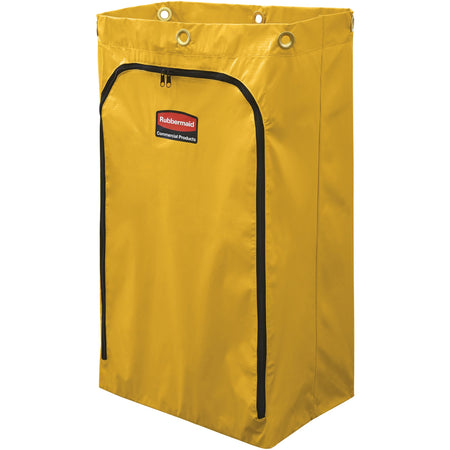 Rubbermaid Commercial 6173 Cleaning Cart 24-Gallon Replacement Bags - 24 gal Capacity - 9.10" Length x 6.50" Width - Zipper Closure - Yellow - Vinyl - Janitorial Cart - 4 / Carton