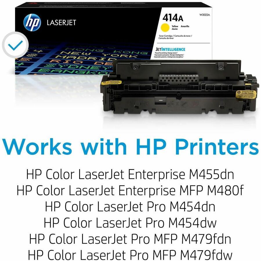 HP 414A (W2022A) Original Laser Toner Cartridge - Yellow - 1 Each - Alternate-Image3