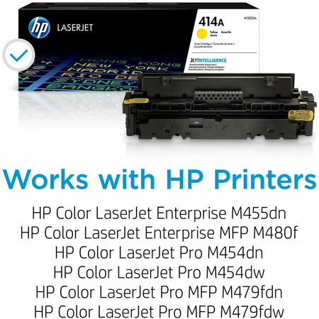 HP 414A (W2022A) Original Laser Toner Cartridge - Yellow - 1 Each - Alternate-Image3