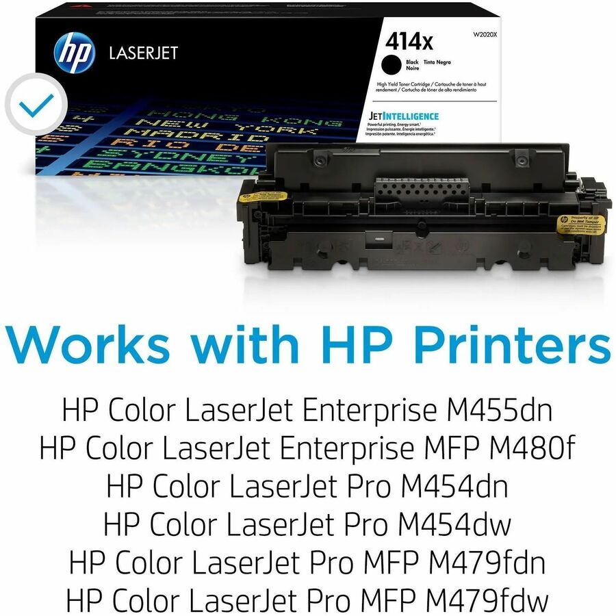 HP 414X (W2020X) Original High Yield Laser Toner Cartridge - Black - 1 Each - Alternate-Image1