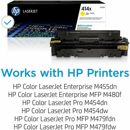HP 414X (W2022X) Original High Yield Laser Toner Cartridge - Yellow - 1 Each - Alternate-Image1