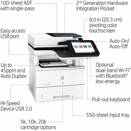 HP LaserJet M528dn Laser Multifunction Printer - Monochrome - Alternate-Image11