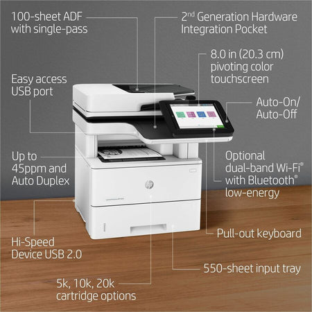 HP LaserJet M528dn Laser Multifunction Printer - Monochrome - Alternate-Image12