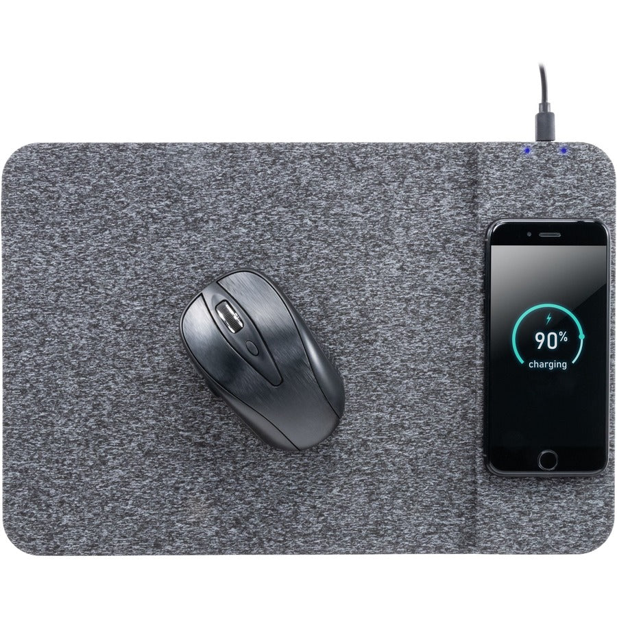 Allsop PowerTrack Wireless Charging Mousepad - (32192) - 0.25" Height x 13" Width x 8.75" Depth - Black - Fabric - Mouse - 1 Each
