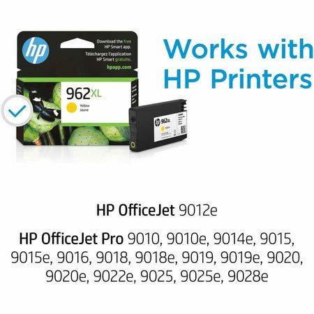 HP 962XL (3JA02AN) Original High Yield Inkjet Ink Cartridge - Yellow - 1 Each - Alternate-Image1