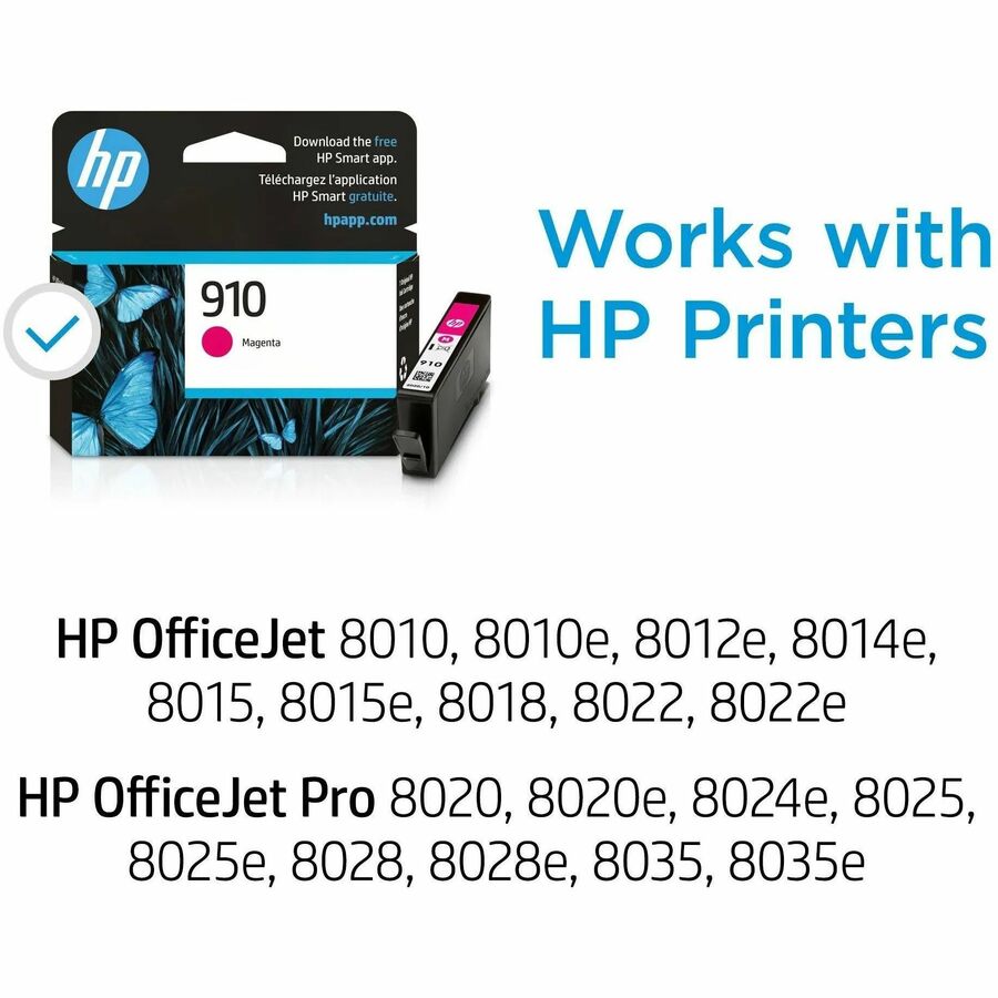 HP 910 (3YL59AN) Original Standard Yield Inkjet Ink Cartridge - Magenta - 1 Each - Alternate-Image1