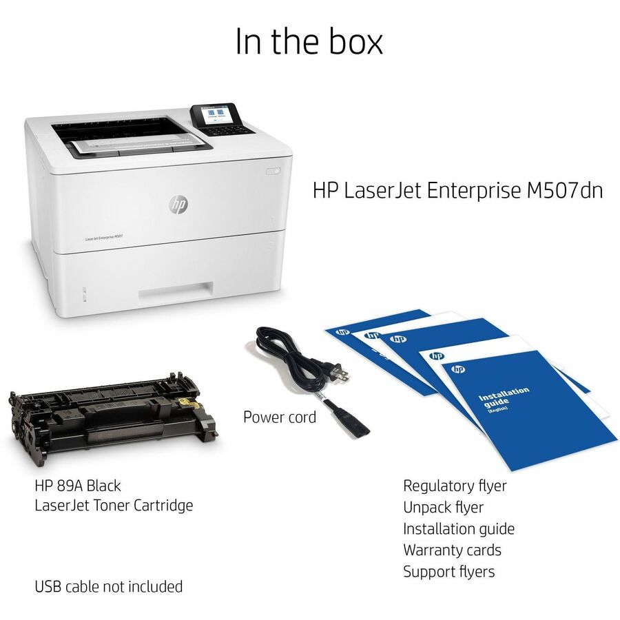 HP LaserJet Enterprise M507 M507dn Desktop Laser Printer - Monochrome - Alternate-Image19