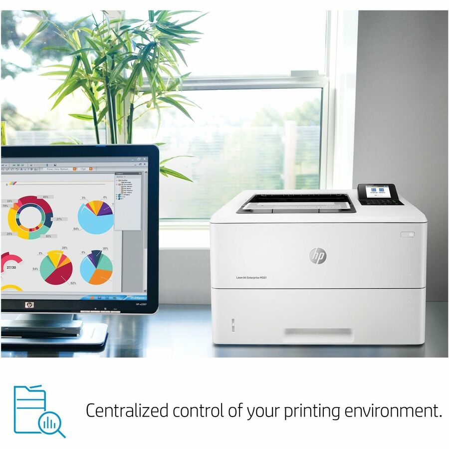 HP LaserJet Enterprise M507 M507dn Desktop Laser Printer - Monochrome - Alternate-Image4