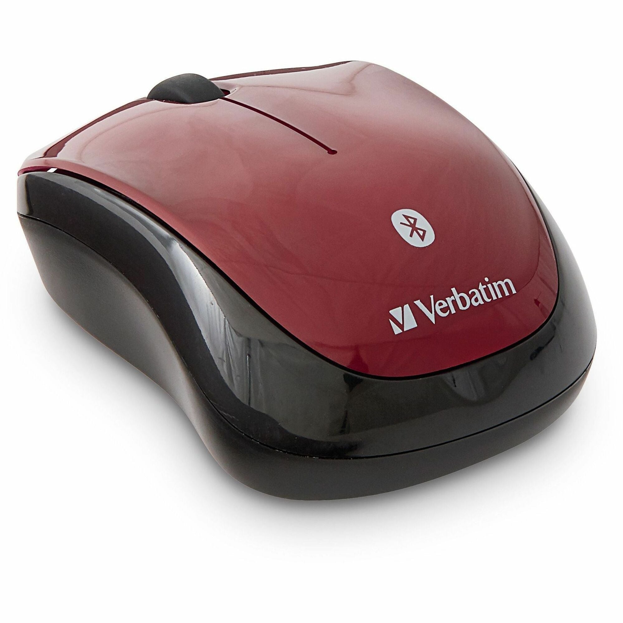 Verbatim Bluetooth Multi-Trac LED Tablet Mouse - Blue LED/Optical - Wireless - Bluetooth - Garnet - 1600 dpi - 3 Button(s) - Symmetrical - 1 Each