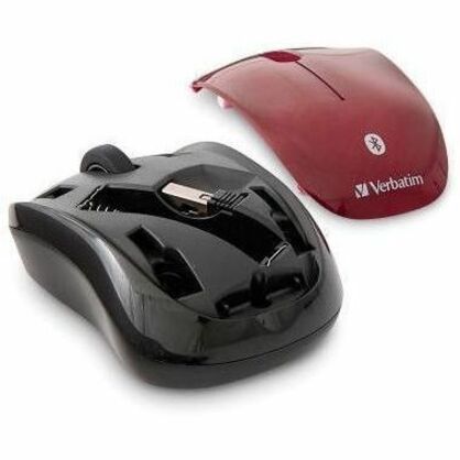 Verbatim Bluetooth Multi-Trac LED Tablet Mouse - Blue LED/Optical - Wireless - Bluetooth - Garnet - 1600 dpi - 3 Button(s) - Symmetrical - 1 Each