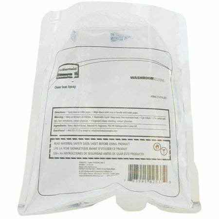 Rubbermaid Commercial Clean Seat Refill Spray - Ready-To-Use - 13.5 fl oz (0.4 quart) - Pleasant Scent - Hygienic - 12 / Carton