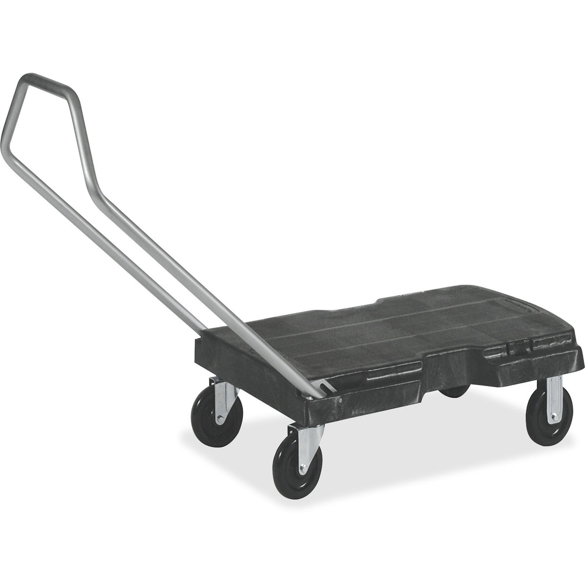 Rubbermaid Commercial Utility Duty Triple Trolley - Push/Pull Handle - 500 lb Capacity - 5" Caster Size - Plastic, Structural Foam - 20.50" Width x 32.50" Height - Beige, Green - 1 / Carton
