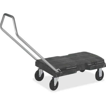 Rubbermaid Commercial Utility Duty Triple Trolley - Push/Pull Handle - 500 lb Capacity - 5" Caster Size - Plastic, Structural Foam - 20.50" Width x 32.50" Height - Beige, Green - 1 / Carton