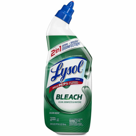 Lysol Bleach Toilet Bowl Cleaner - 24 fl oz (0.8 quart) - Disinfectant - Blue Bottle - 1 Each