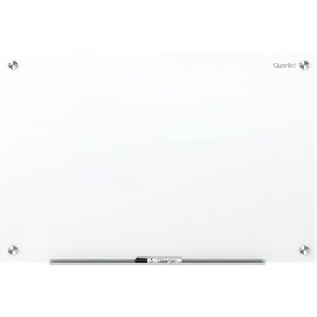 Quartet Magnetic Glass Dry-Erase Board - 96" (8 ft) Width x 48" (4 ft) Height - Brilliance White Tempered Glass Surface - Rectangle - Horizontal/Vertical - Magnetic - 1 Each
