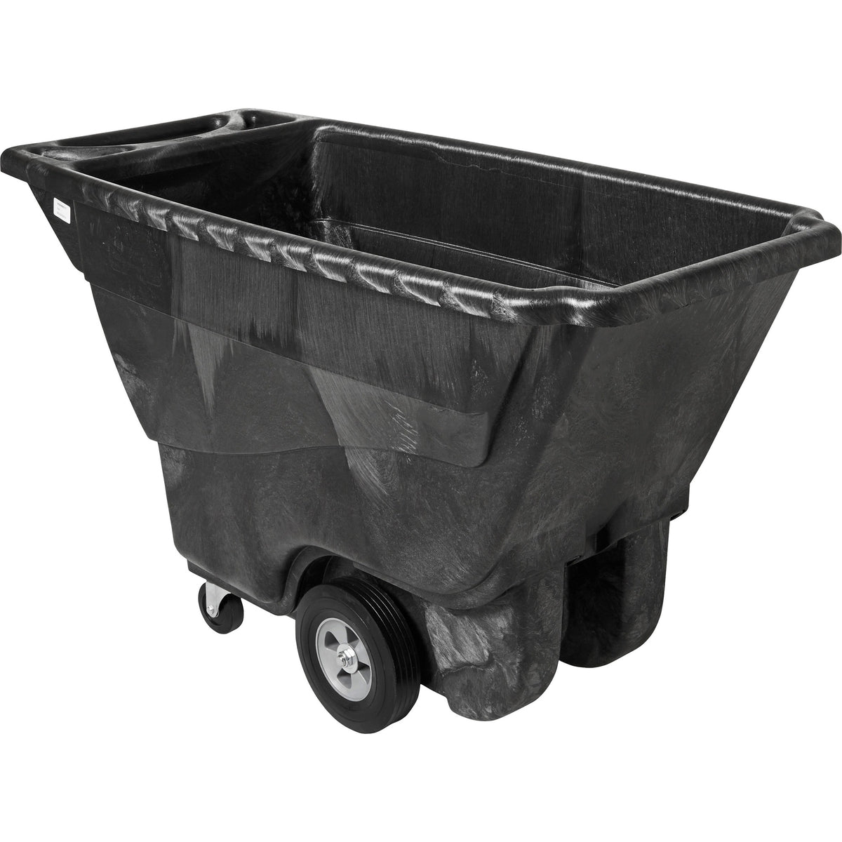 Rubbermaid Commercial Structural Foam Tilt Dump Truck - 850 lb Capacity - Structural Foam - Black - 1 Each