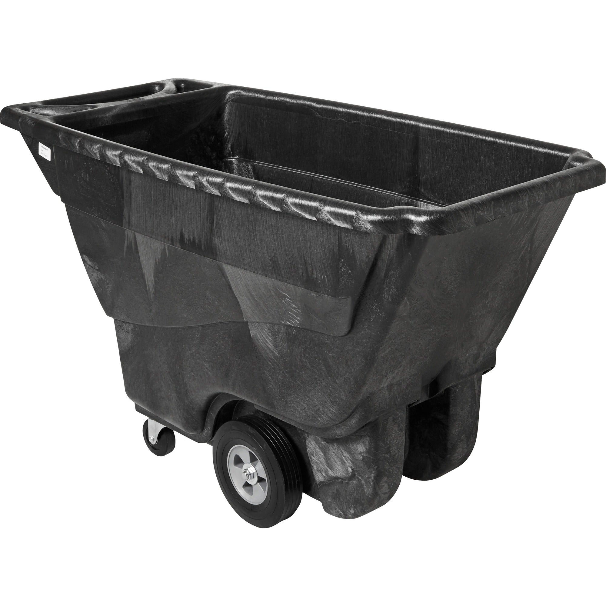 Rubbermaid Commercial Structural Foam Tilt Dump Truck - 850 lb Capacity - Structural Foam - Black - 1 Each