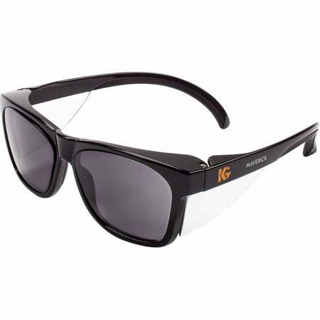 Kleenguard V30 Maverick Eye Protection - Recommended for: Outdoor - Universal - UVC, Flying Particle, Fog, UVB, UVA, Impact Protection - Smoke Gray, Black - Smoke Lens - Black Frame - Anti-fog, Anti-scratch, Comfortable, Lightweight, Durable - 1 Each
