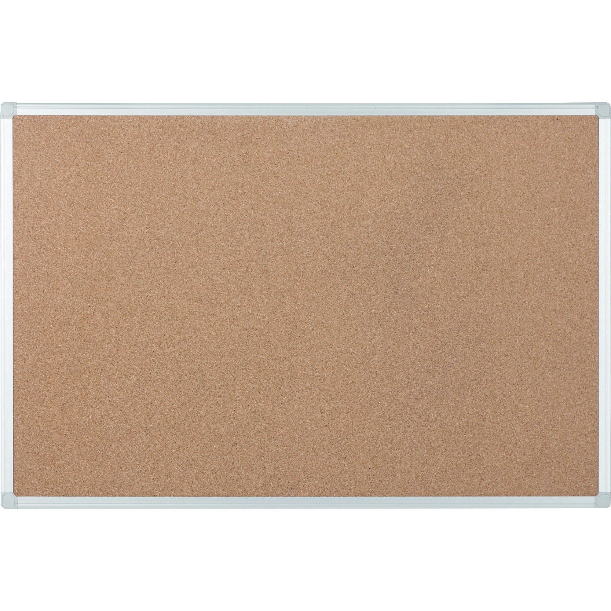 MasterVision Ayda Cork Bulletin Board - 0.50" Board Height x 18" Board Width x 24" Board Depth - Cork Surface - Self-healing, Durable, Resilient, Heavy-gauge - Aluminum Frame - 1 Each